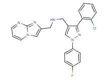 1-[3-(2-chlorophenyl)-1-(4-fluorophenyl)-1H-pyrazol-4-yl]-N-(imidazo[1,2-a]pyrimidin-2-ylmethyl)methanamine