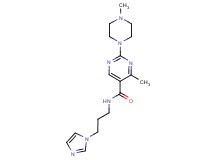 N-[3-(1H-imidazol-1-yl)propyl]-4-methyl-2-(4-methylpiperazin-1-yl)pyrimidine-5-carboxamide