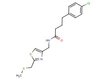 4-(4-chlorophenyl)-N-({2-[(methylthio)methyl]-1,3-thiazol-4-yl}methyl)butanamide