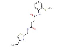 N-[(4-ethyl-1,3-thiazol-2-yl)methyl]-N'-[2-(methylthio)phenyl]succinamide