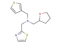 (tetrahydrofuran-2-ylmethyl)(1,3-thiazol-2-ylmethyl)(3-thienylmethyl)amine
