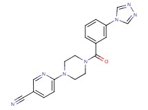 6-{4-[3-(4H-1,2,4-triazol-4-yl)benzoyl]piperazin-1-yl}nicotinonitrile