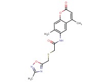 N-(4,7-dimethyl-2-oxo-2H-chromen-6-yl)-2-{[(3-methyl-1,2,4-oxadiazol-5-yl)methyl]thio}acetamide