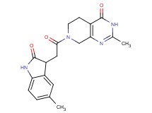 2-methyl-7-[(5-methyl-2-oxo-2,3-dihydro-1H-indol-3-yl)acetyl]-5,6,7,8-tetrahydropyrido[3,4-d]pyrimidin-4(3H)-one
