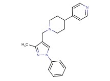 4-{1-[(3-methyl-1-phenyl-1H-pyrazol-4-yl)methyl]piperidin-4-yl}pyridine
