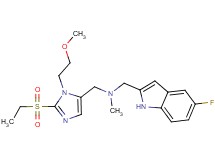 1-[2-(ethylsulfonyl)-1-(2-methoxyethyl)-1H-imidazol-5-yl]-N-[(5-fluoro-1H-indol-2-yl)methyl]-N-methylmethanamine