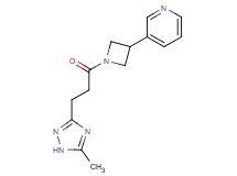 3-{1-[3-(5-methyl-1H-1,2,4-triazol-3-yl)propanoyl]-3-azetidinyl}pyridine
