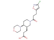3-{(3R*,4S*)-1-[3-(3-chloroisoxazol-5-yl)propanoyl]-4-morpholin-4-ylpiperidin-3-yl}propanoic acid