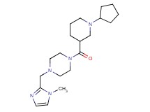 1-[(1-cyclopentyl-3-piperidinyl)carbonyl]-4-[(1-methyl-1H-imidazol-2-yl)methyl]piperazine