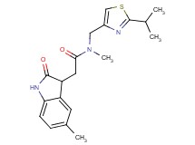 N-[(2-isopropyl-1,3-thiazol-4-yl)methyl]-N-methyl-2-(5-methyl-2-oxo-2,3-dihydro-1H-indol-3-yl)acetamide