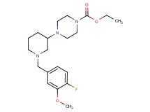 ethyl 4-[1-(4-fluoro-3-methoxybenzyl)-3-piperidinyl]-1-piperazinecarboxylate