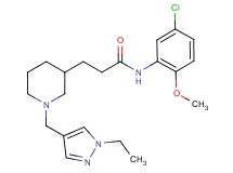 N-(5-chloro-2-methoxyphenyl)-3-{1-[(1-ethyl-1H-pyrazol-4-yl)methyl]-3-piperidinyl}propanamide