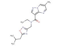 N-ethyl-N-[(5-isobutyl-1,2,4-oxadiazol-3-yl)methyl]-6-methylpyrazolo[1,5-a]pyrimidine-3-carboxamide