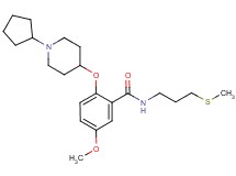 2-[(1-cyclopentyl-4-piperidinyl)oxy]-5-methoxy-N-[3-(methylthio)propyl]benzamide