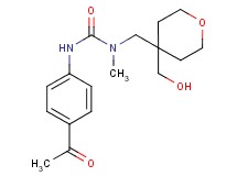 N'-(4-acetylphenyl)-N-{[4-(hydroxymethyl)tetrahydro-2H-pyran-4-yl]methyl}-N-methylurea