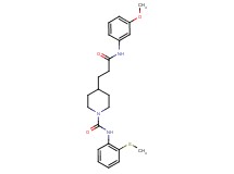 4-{3-[(3-methoxyphenyl)amino]-3-oxopropyl}-N-[2-(methylthio)phenyl]-1-piperidinecarboxamide