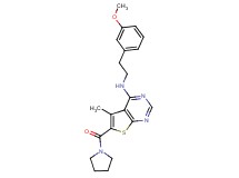 N-[2-(3-methoxyphenyl)ethyl]-5-methyl-6-(1-pyrrolidinylcarbonyl)thieno[2,3-d]pyrimidin-4-amine