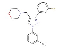 4-{[3-(3-fluorophenyl)-1-(3-methylphenyl)-1H-pyrazol-4-yl]methyl}morpholine