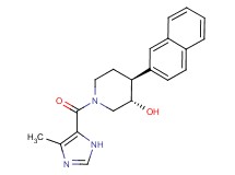 (3S*,4S*)-1-[(4-methyl-1H-imidazol-5-yl)carbonyl]-4-(2-naphthyl)piperidin-3-ol