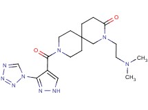 2-[2-(dimethylamino)ethyl]-9-{[3-(1H-tetrazol-1-yl)-1H-pyrazol-4-yl]carbonyl}-2,9-diazaspiro[5.5]undecan-3-one