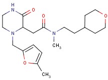 N-methyl-2-{1-[(5-methyl-2-furyl)methyl]-3-oxo-2-piperazinyl}-N-[2-(tetrahydro-2H-pyran-4-yl)ethyl]acetamide