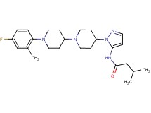 N-{1-[1'-(4-fluoro-2-methylphenyl)-1,4'-bipiperidin-4-yl]-1H-pyrazol-5-yl}-3-methylbutanamide