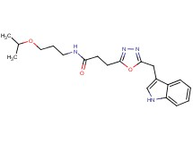 3-[5-(1H-indol-3-ylmethyl)-1,3,4-oxadiazol-2-yl]-N-(3-isopropoxypropyl)propanamide