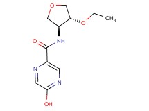 N-[(3S*,4R*)-4-ethoxytetrahydrofuran-3-yl]-5-hydroxypyrazine-2-carboxamide