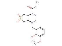 (4aS*,7aR*)-1-(2,3-dimethoxybenzyl)-4-propionyloctahydrothieno[3,4-b]pyrazine 6,6-dioxide