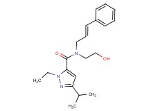 1-ethyl-N-(2-hydroxyethyl)-3-isopropyl-N-[(2E)-3-phenylprop-2-en-1-yl]-1H-pyrazole-5-carboxamide