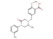 2-methoxy-5-{[2-methyl-4-(3-methylphenyl)-5-oxo-1-piperazinyl]methyl}benzoic acid