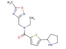 N-ethyl-N-[(5-methyl-1,2,4-oxadiazol-3-yl)methyl]-5-(2-pyrrolidinyl)-2-thiophenecarboxamide trifluoroacetate