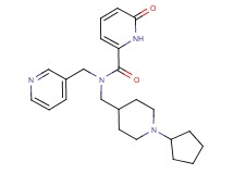 N-[(1-cyclopentylpiperidin-4-yl)methyl]-6-oxo-N-(pyridin-3-ylmethyl)-1,6-dihydropyridine-2-carboxamide
