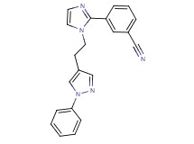 3-{1-[2-(1-phenyl-1H-pyrazol-4-yl)ethyl]-1H-imidazol-2-yl}benzonitrile
