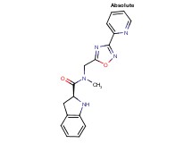 (2S)-N-methyl-N-[(3-pyridin-2-yl-1,2,4-oxadiazol-5-yl)methyl]indoline-2-carboxamide