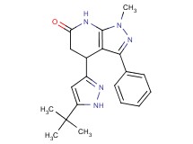 4-(5-tert-butyl-1H-pyrazol-3-yl)-1-methyl-3-phenyl-1,4,5,7-tetrahydro-6H-pyrazolo[3,4-b]pyridin-6-one
