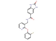 N-{[2-(2-fluorophenoxy)pyridin-3-yl]methyl}-2-oxo-2,3-dihydro-1H-benzimidazole-5-carboxamide