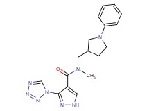 N-methyl-N-[(1-phenyl-3-pyrrolidinyl)methyl]-3-(1H-tetrazol-1-yl)-1H-pyrazole-4-carboxamide