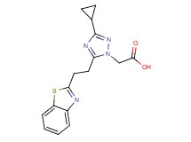 {5-[2-(1,3-benzothiazol-2-yl)ethyl]-3-cyclopropyl-1H-1,2,4-triazol-1-yl}acetic acid