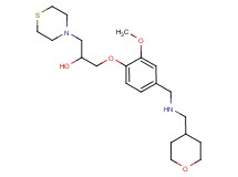 1-(2-methoxy-4-{[(tetrahydro-2H-pyran-4-ylmethyl)amino]methyl}phenoxy)-3-(4-thiomorpholinyl)-2-propanol