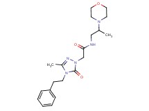 2-[3-methyl-5-oxo-4-(2-phenylethyl)-4,5-dihydro-1H-1,2,4-triazol-1-yl]-N-[2-(4-morpholinyl)propyl]acetamide