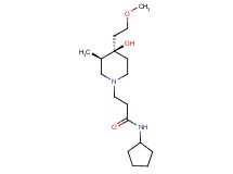 N-cyclopentyl-3-[(3R*,4R*)-4-hydroxy-4-(2-methoxyethyl)-3-methyl-1-piperidinyl]propanamide