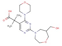 2-{2-[6-(hydroxymethyl)-1,4-oxazepan-4-yl]-4-morpholin-4-ylpyrimidin-5-yl}-2-methylpropanoic acid