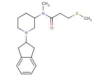 N-[1-(2,3-dihydro-1H-inden-2-yl)-3-piperidinyl]-N-methyl-3-(methylthio)propanamide