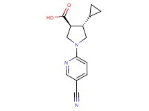 (3S*,4S*)-1-(5-cyano-2-pyridinyl)-4-cyclopropyl-3-pyrrolidinecarboxylic acid