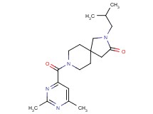 8-[(2,6-dimethyl-4-pyrimidinyl)carbonyl]-2-isobutyl-2,8-diazaspiro[4.5]decan-3-one
