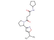 N-cyclopentyl-4-[2-(5-isopropylisoxazol-3-yl)pyrrolidin-1-yl]-4-oxobutanamide