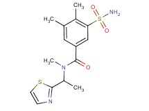 3-(aminosulfonyl)-N,4,5-trimethyl-N-[1-(1,3-thiazol-2-yl)ethyl]benzamide
