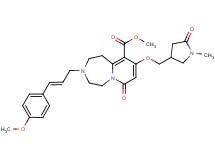 methyl 3-[(2E)-3-(4-methoxyphenyl)-2-propen-1-yl]-9-[(1-methyl-5-oxo-3-pyrrolidinyl)methoxy]-7-oxo-1,2,3,4,5,7-hexahydropyrido[1,2-d][1,4]diazepine-10-carboxylate
