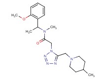 N-[1-(2-methoxyphenyl)ethyl]-N-methyl-2-{5-[(4-methyl-1-piperidinyl)methyl]-1H-tetrazol-1-yl}acetamide